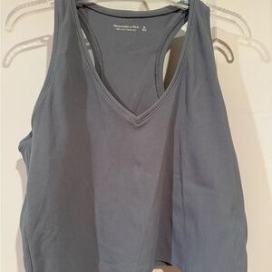 Abercrombie & Fitch Slate Blue Ribbed Tank Top